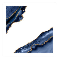 Navy & Gold Agate Texture 27 (Print Only)