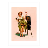 Sexy Pinup Woman On Photo Session (Print Only) thumbnail