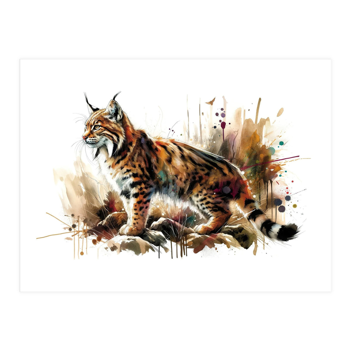 Lynx In The Wilderness (Print Only)