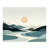 Serene Horizon: Minimalist Organic Landscape (Print Only) thumbnail