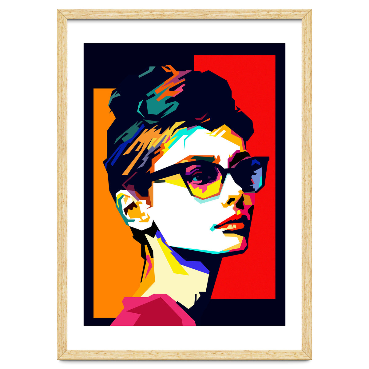 Audrey Hepburn Hollywood Star Pop Art WPAP