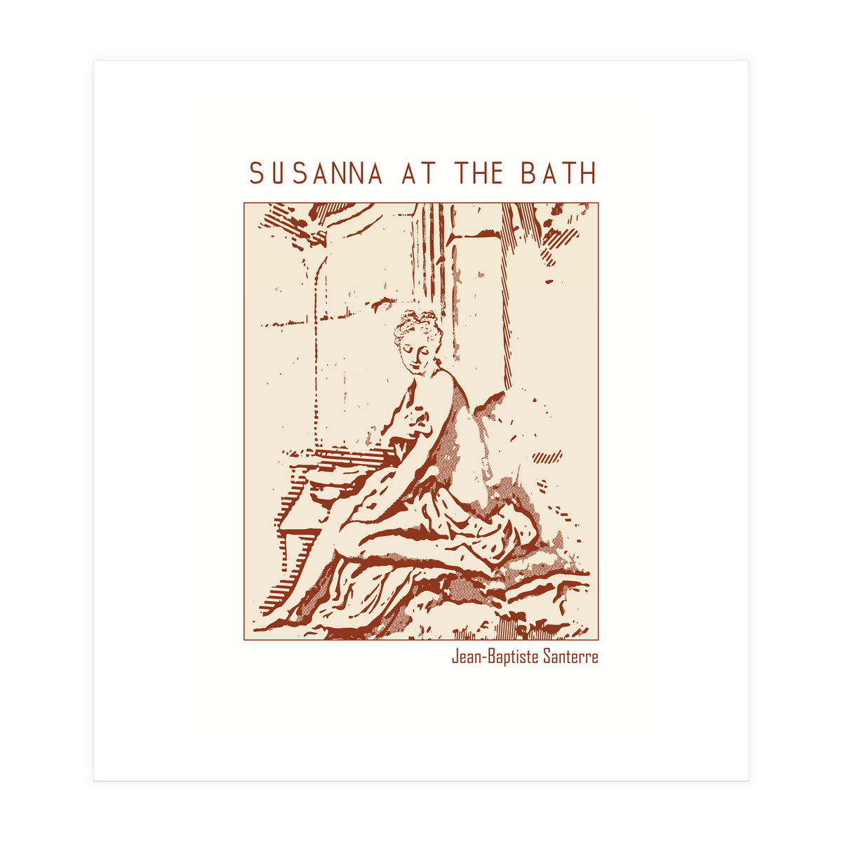 Susanna At The Bath – Jean Baptiste Santerre (Print Only)