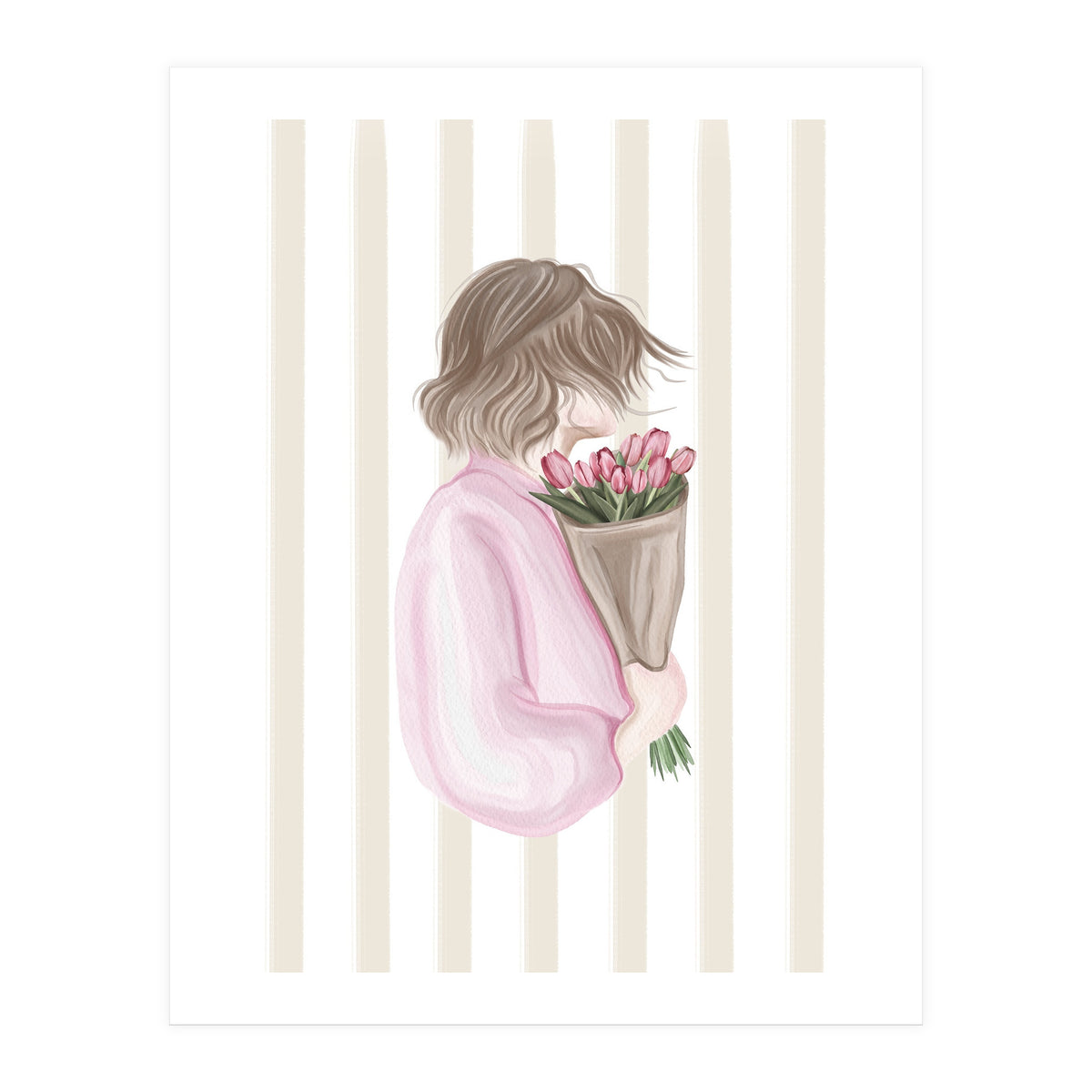 The Girl With The Tulips (Print Only)