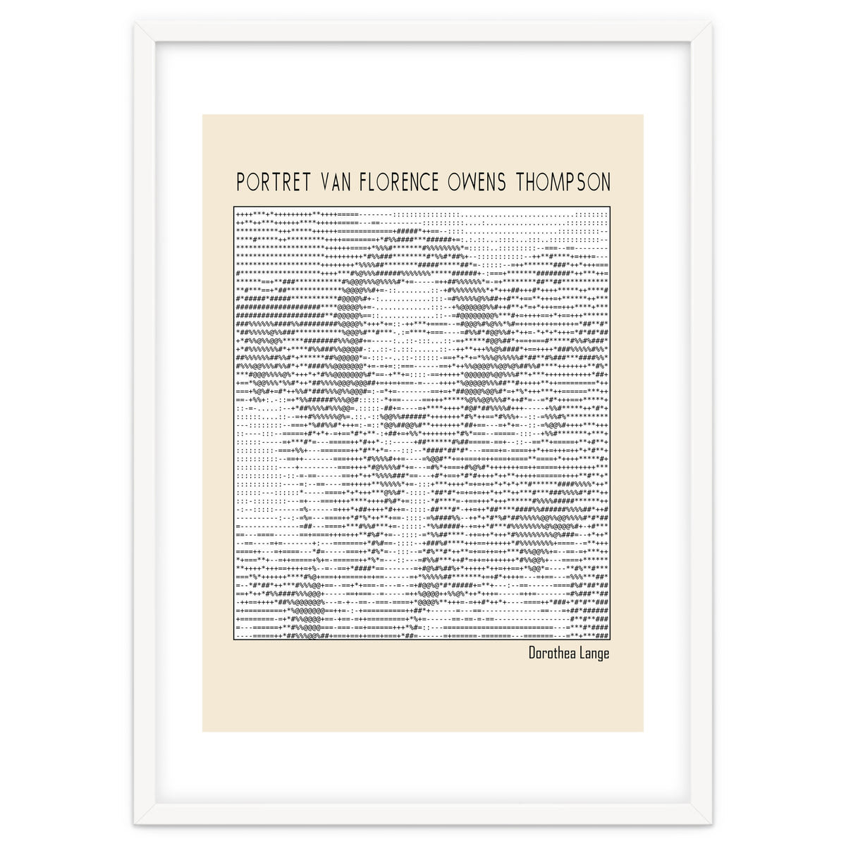 Portret Van Florence Owens Thompson (ascii Art)