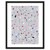 Modern Gray Blue Rounded Terrazzo thumbnail