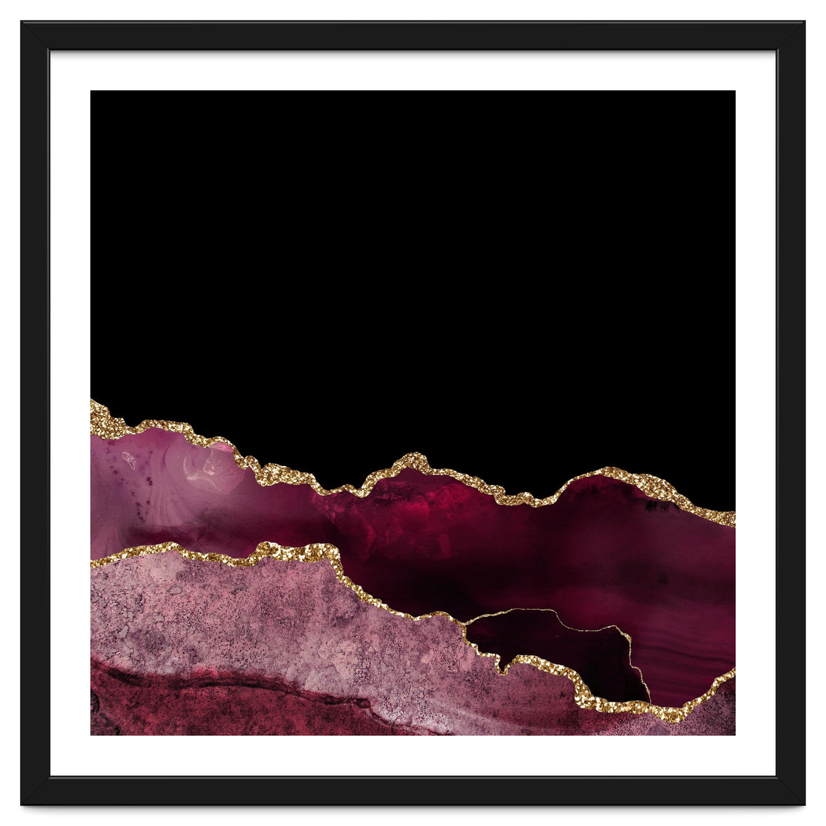 Burgundy & Gold Agate Texture 10