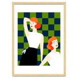 Moods, Checkers Girl Friends Chic Chess, Modern Bohemian Eclectic Woman Girl Boss, Bff Fashion Style thumbnail