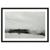 A boy on the boat in the geothermal lake - Iceland