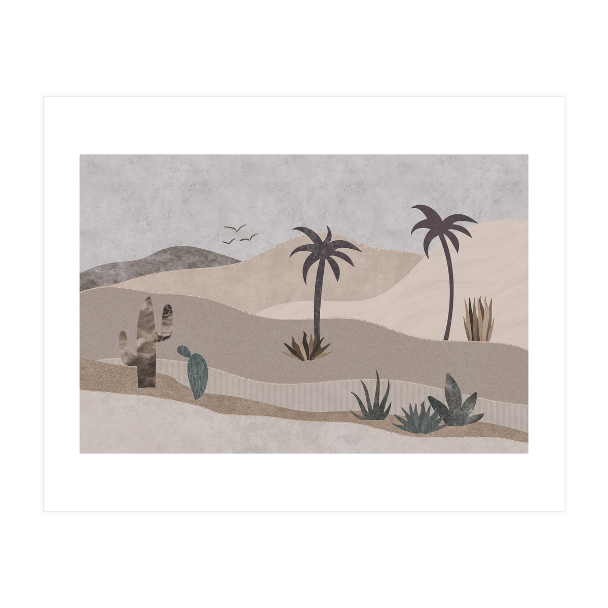 Abstract Landscape Calm Oasis (Print Only)