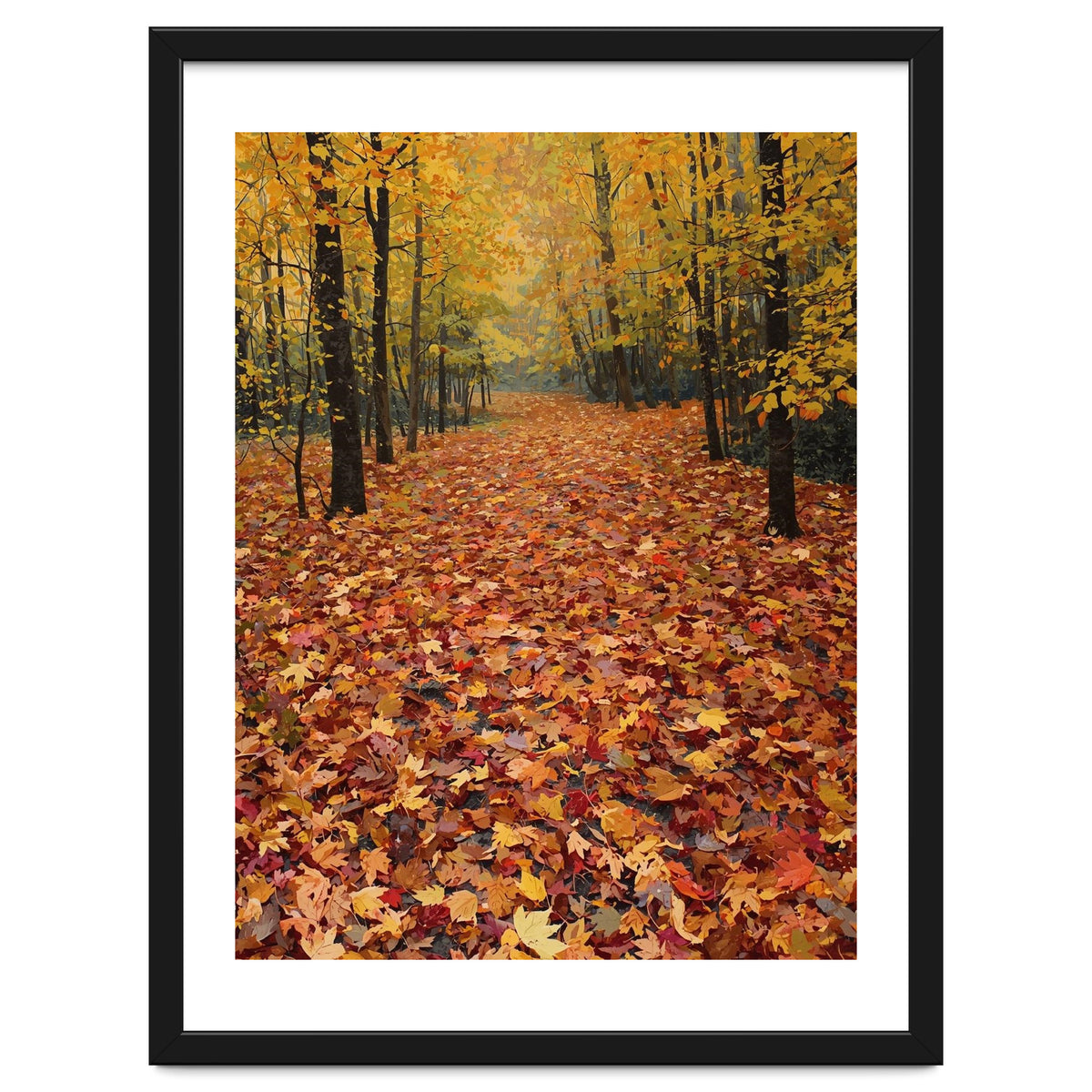 Ethereal Autumn Forest Path
