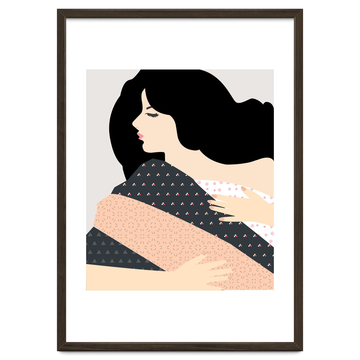 Not Today, Sleepy Lazy Woman In Bed, Quirky Eclectic Blanket Cozy Sleep In Illustration