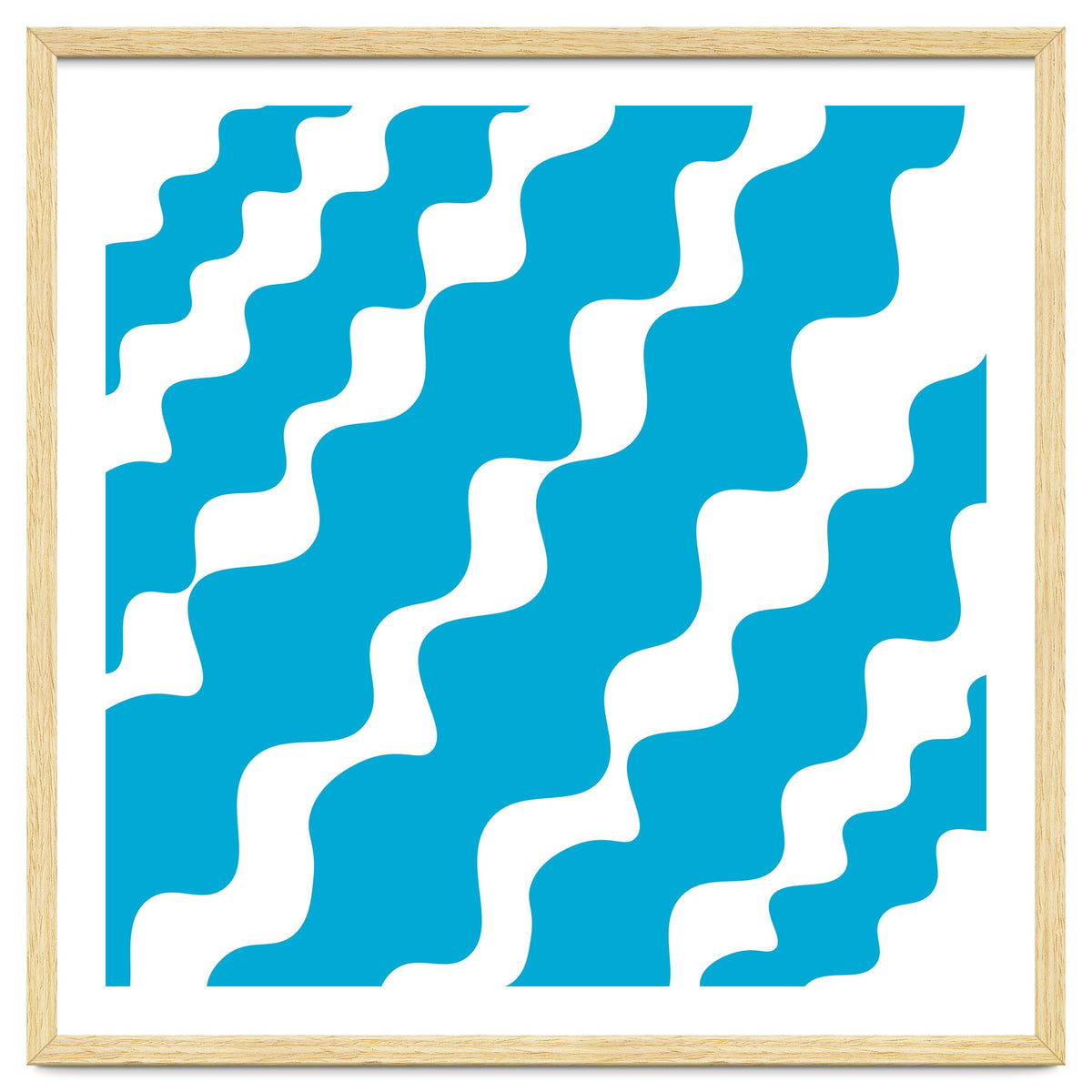 Slanting Blue Wavy Pattern