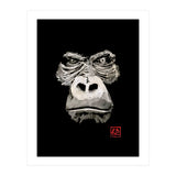Angry Gorilla White In Black (Print Only) thumbnail