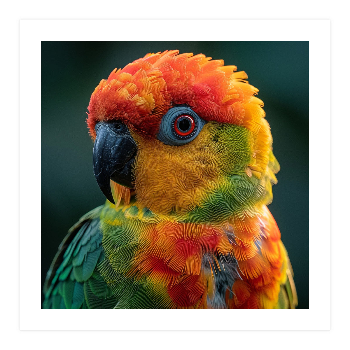 Sun Conure Parrot Close Up Eye  (Print Only)