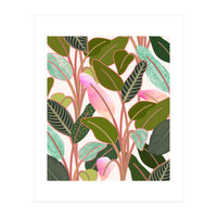 Color Paradise, Tropical Colorful Modern Bohemian Illustration, Eclectic Botanical Plant (Print Only)