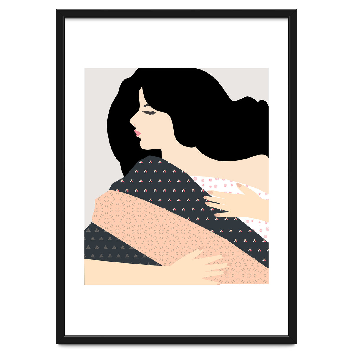 Not Today, Sleepy Lazy Woman In Bed, Quirky Eclectic Blanket Cozy Sleep In Illustration