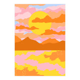 Colors Of The Sky, Sunset Sunrise Nature Landscape Illustration, Travel Adventure Bohemian Colorful (Print Only) thumbnail