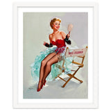 Sexy Pinup Actress Posing With a Mirror thumbnail