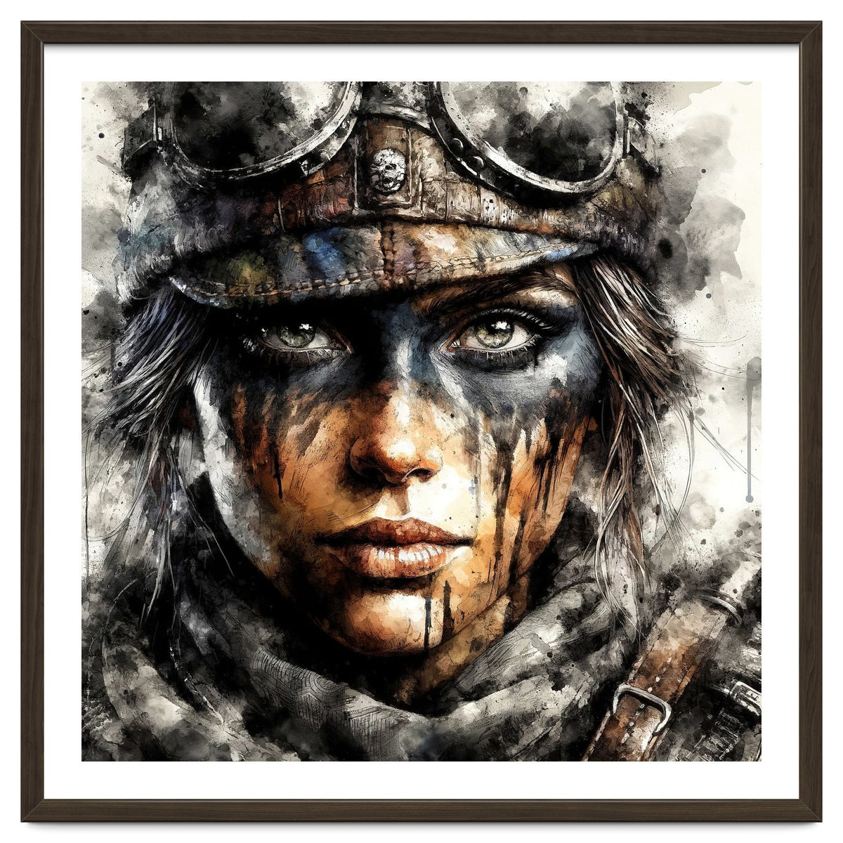 Warrior Woman With Aviator Goggles