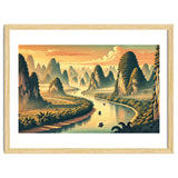 Vintage China, Guilin Karst Mountains Poster thumbnail