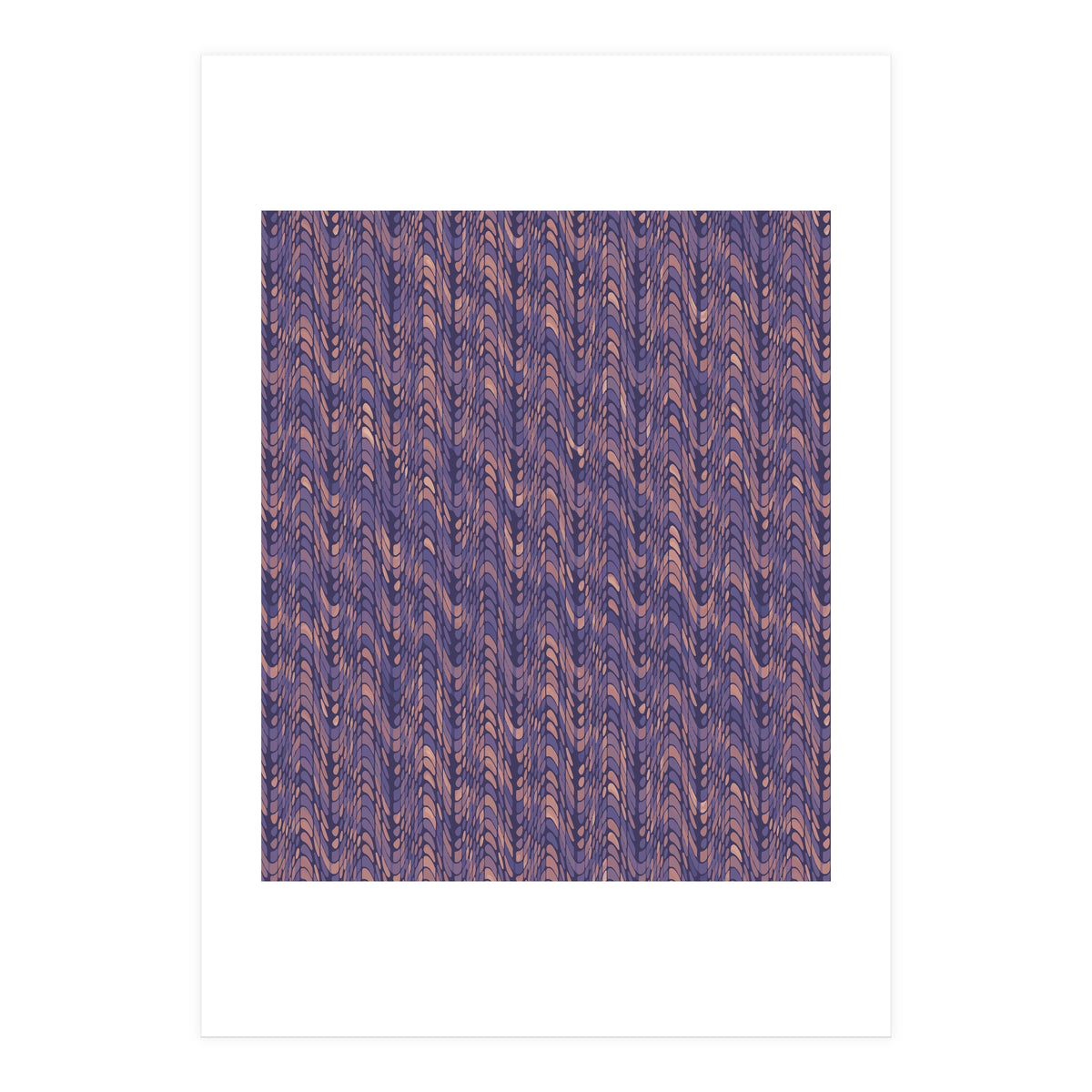 End Of Silence, Dark Purple Neutral Graphic Design, Eclectic Texture Pattern (Print Only)