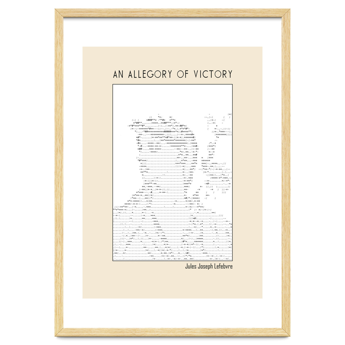 An Allegory Of Victory – Jules Joseph Lefebvre Ascii Art