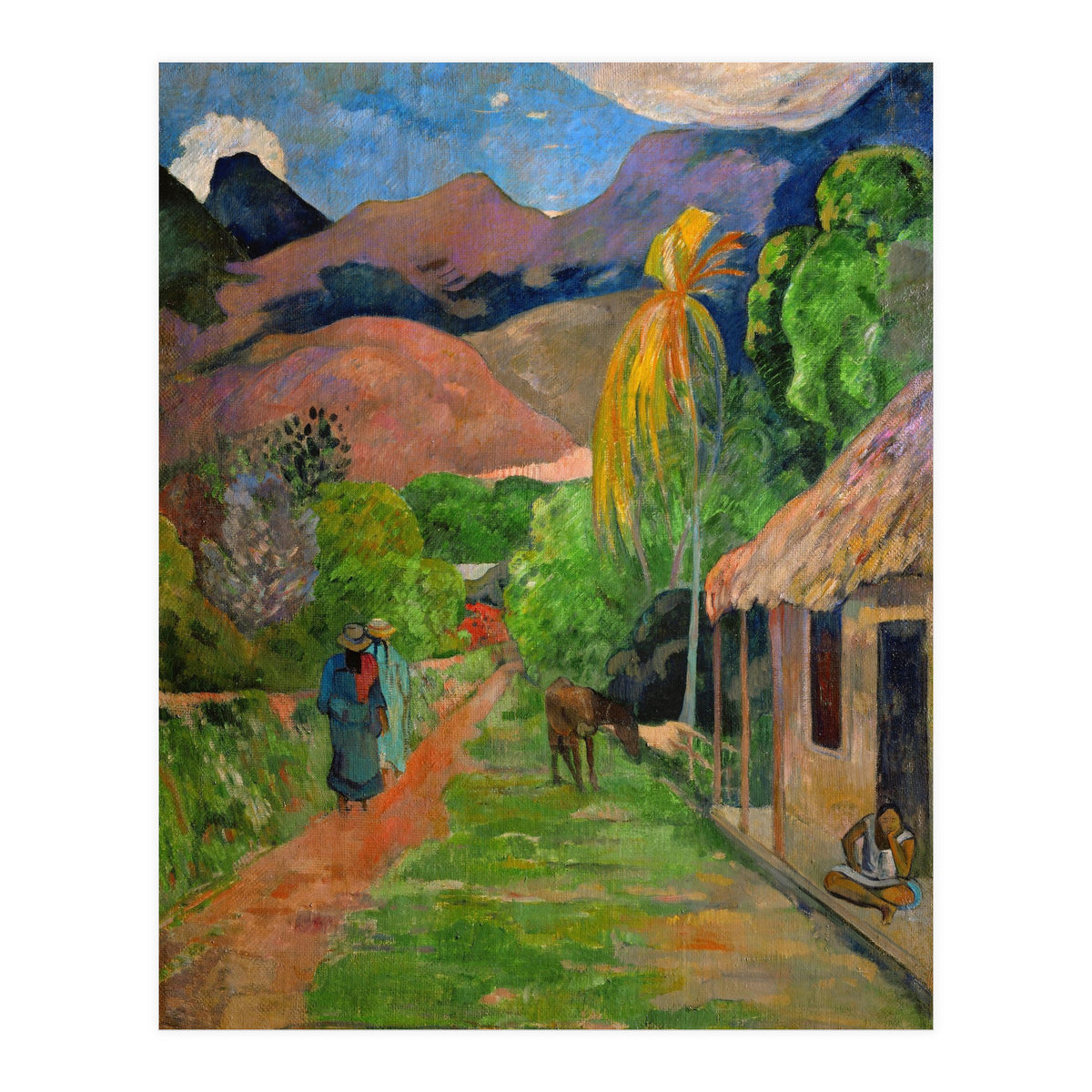 Path in Papeete, called rue du Tahiti. Oil on canvas (1891) 115.5 x 88.5 cm Cat. W 441. (Print Only)