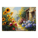 Vibrant Summer Cottage Garden Oil Painting (Print Only) thumbnail