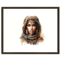 Desert Muse Watercolor Portrait