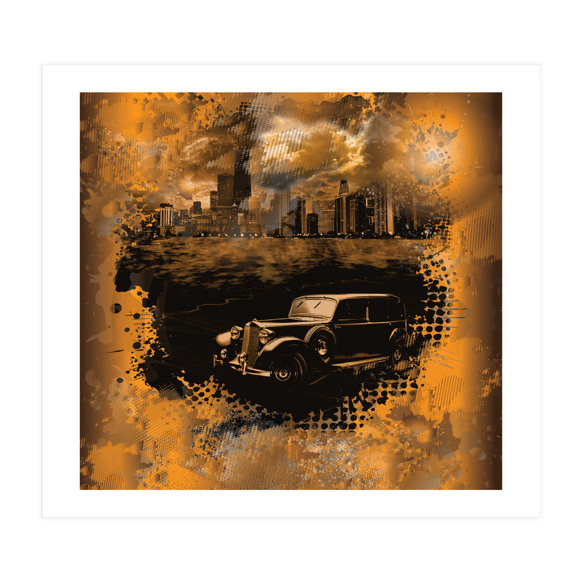 Chicago Waterfront Monochrome (Print Only)