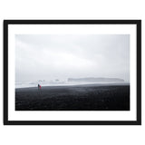 Family walking on the black sand beach - Iceland thumbnail