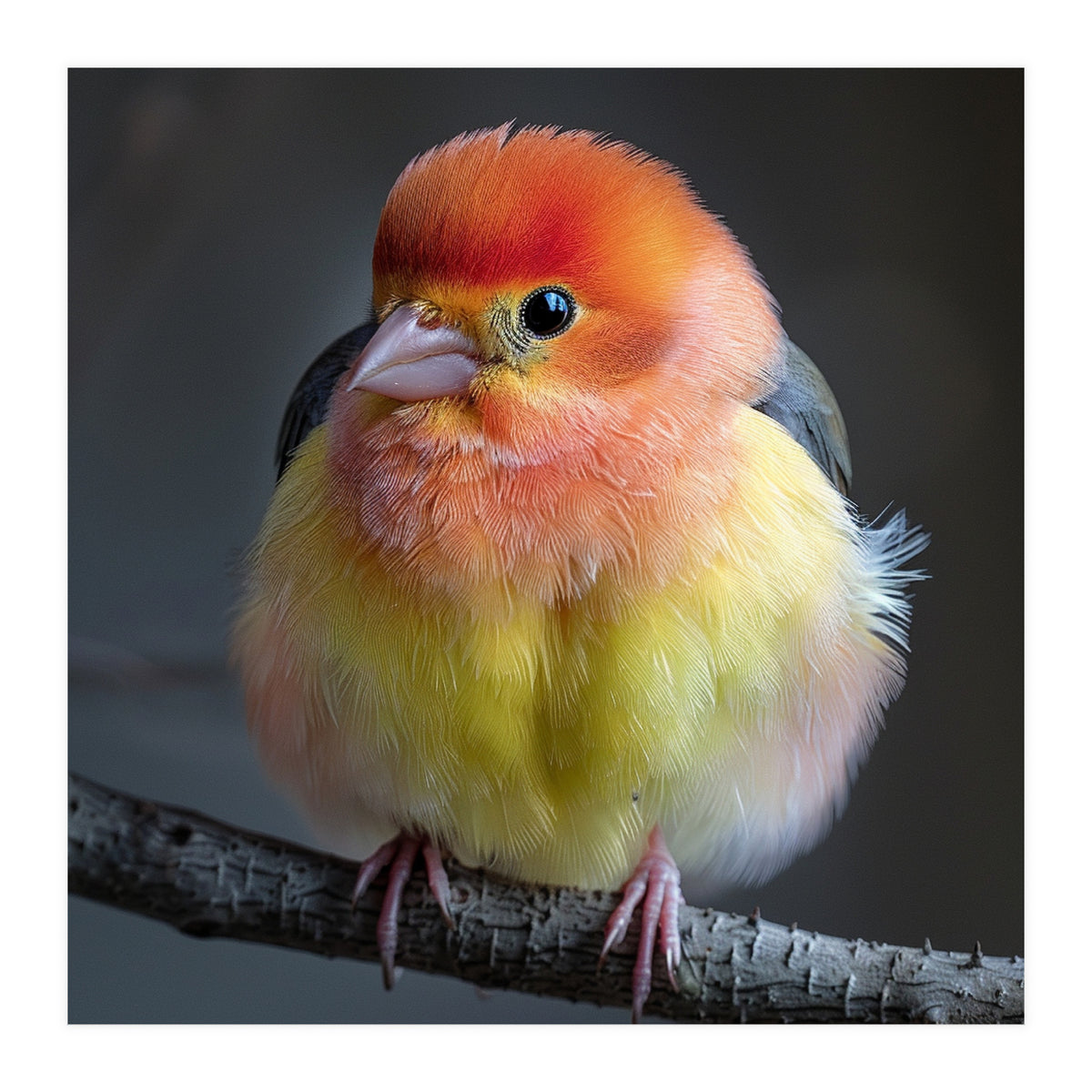 Beautiful Bird With Vibrant Orange And Yellow Plumage (Print Only)