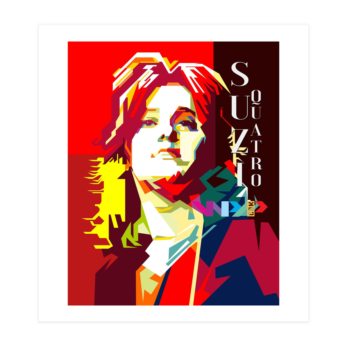 Suzi Quatro Rock N Roll Blues Singer Musician Pop Art WPAP (Print Only)