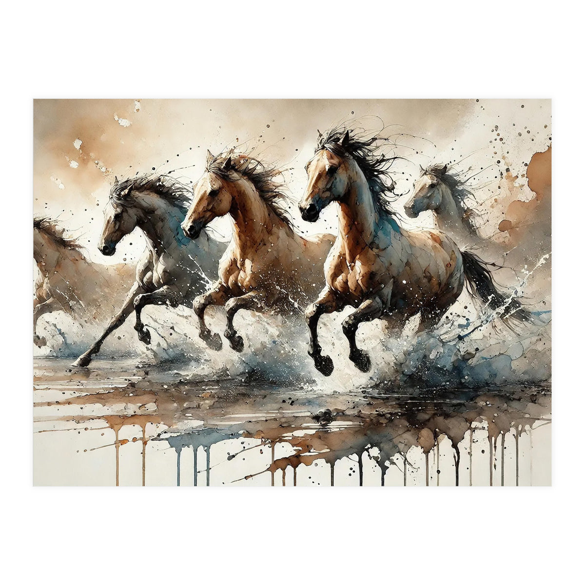 Wild Horses Rush (Print Only)