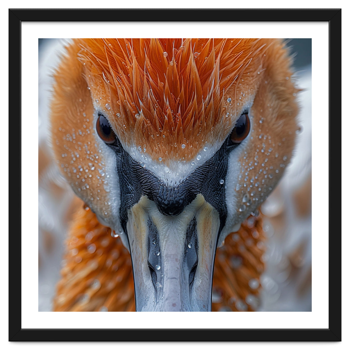 Close Up Of A Pelican's Beak With Water Droplets