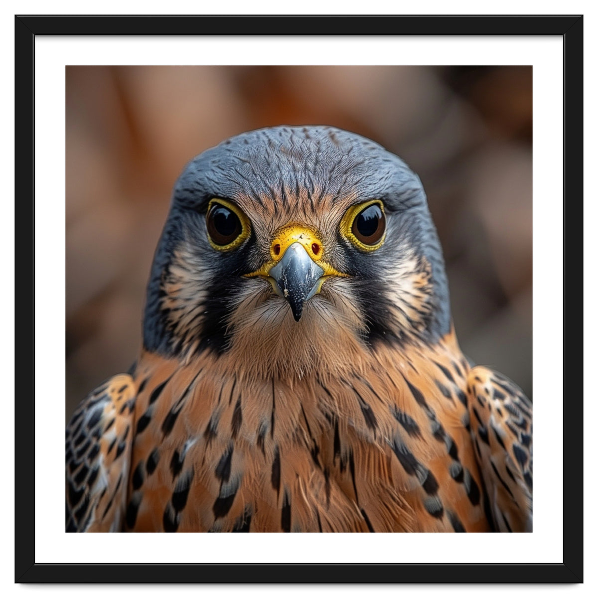 Close Up Kestrel Falcon Bird Portrait Majestic