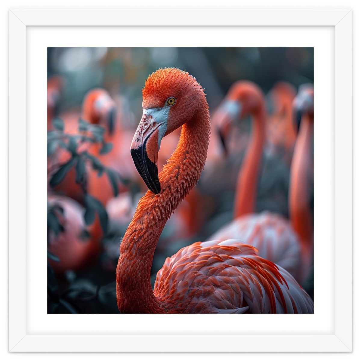 Beautiful Close Up Of A Pink Flamingo Bird