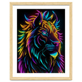 Lion Colored Neon Art thumbnail