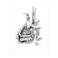 woman Descending Stairs (Print Only)