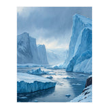 Majestic Arctic Icebergs and Glacial Valley (Print Only) thumbnail
