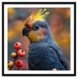 Cockatoo Parrot With Orange Crest And Berries thumbnail