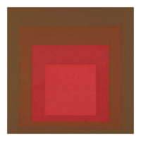 JOSEF ALBERS - HOMAGE TO THE SQUARE, RED, BROWN  (Print Only)