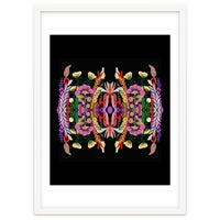 The Butterfly Effect Series 01, Paint Blot Mirror Colorful, Symmetrical Graphic, Eclectic Mandala