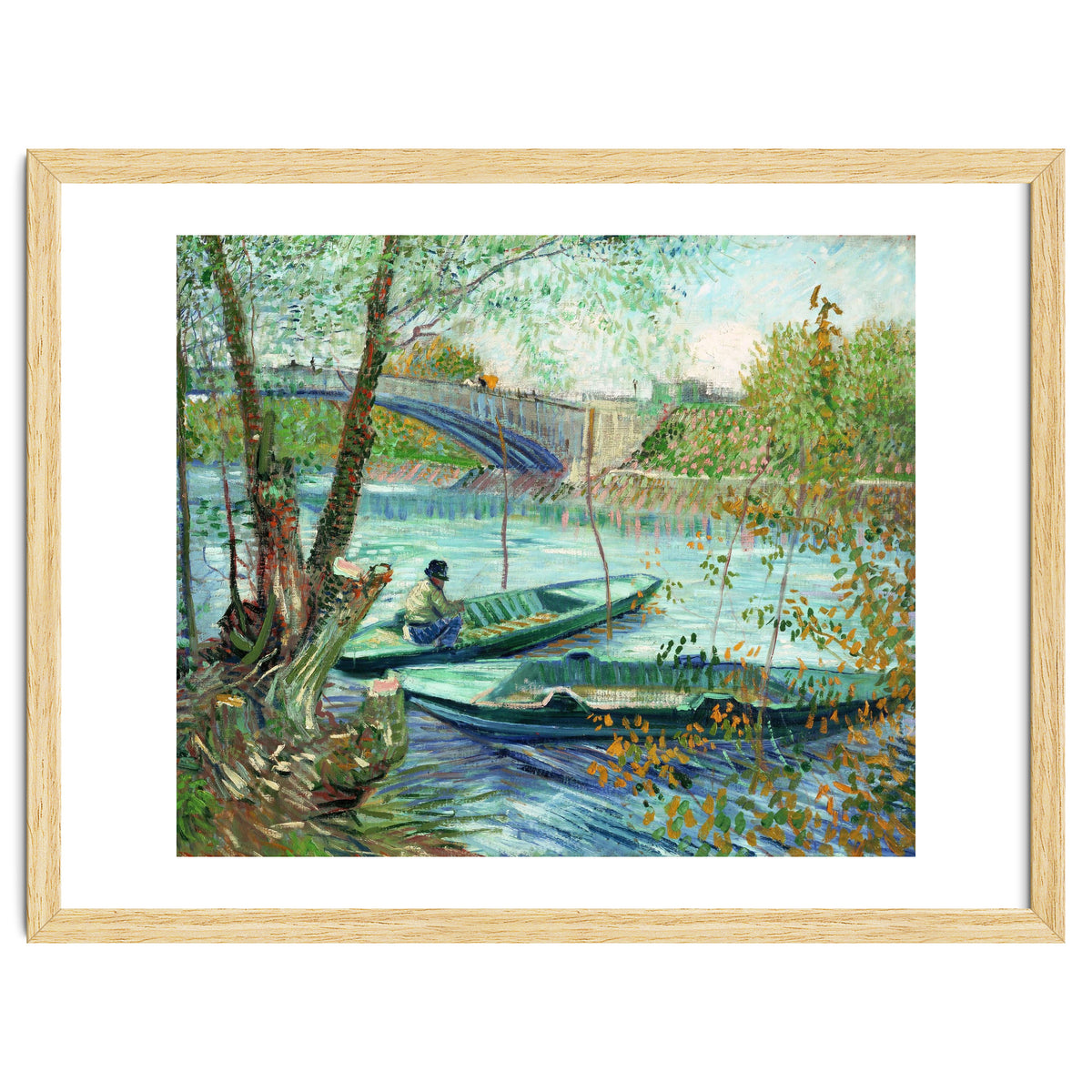 Vincent Van Gogh / 'Fishing in Spring, the Pont de Clichy ', 1887, Oil on canvas, 49 x 58 cm.