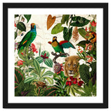 Exotic Lush Jungle And Wild Animals Landscape thumbnail