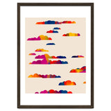 Totem Clouds, Colorful Sky Vibrant Eclectic Bohemian, Abstract Positivity Good Vibes Boho Contemporary Modern Painting thumbnail