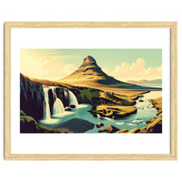Vintage Iceland, Kirkjufell Mountain Poster