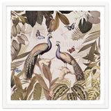 Vintage Sepia Exotic Peacocks Jungle thumbnail