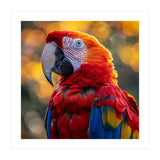 Scarlet Macaw Parrot Close Up Portrait (Print Only) thumbnail