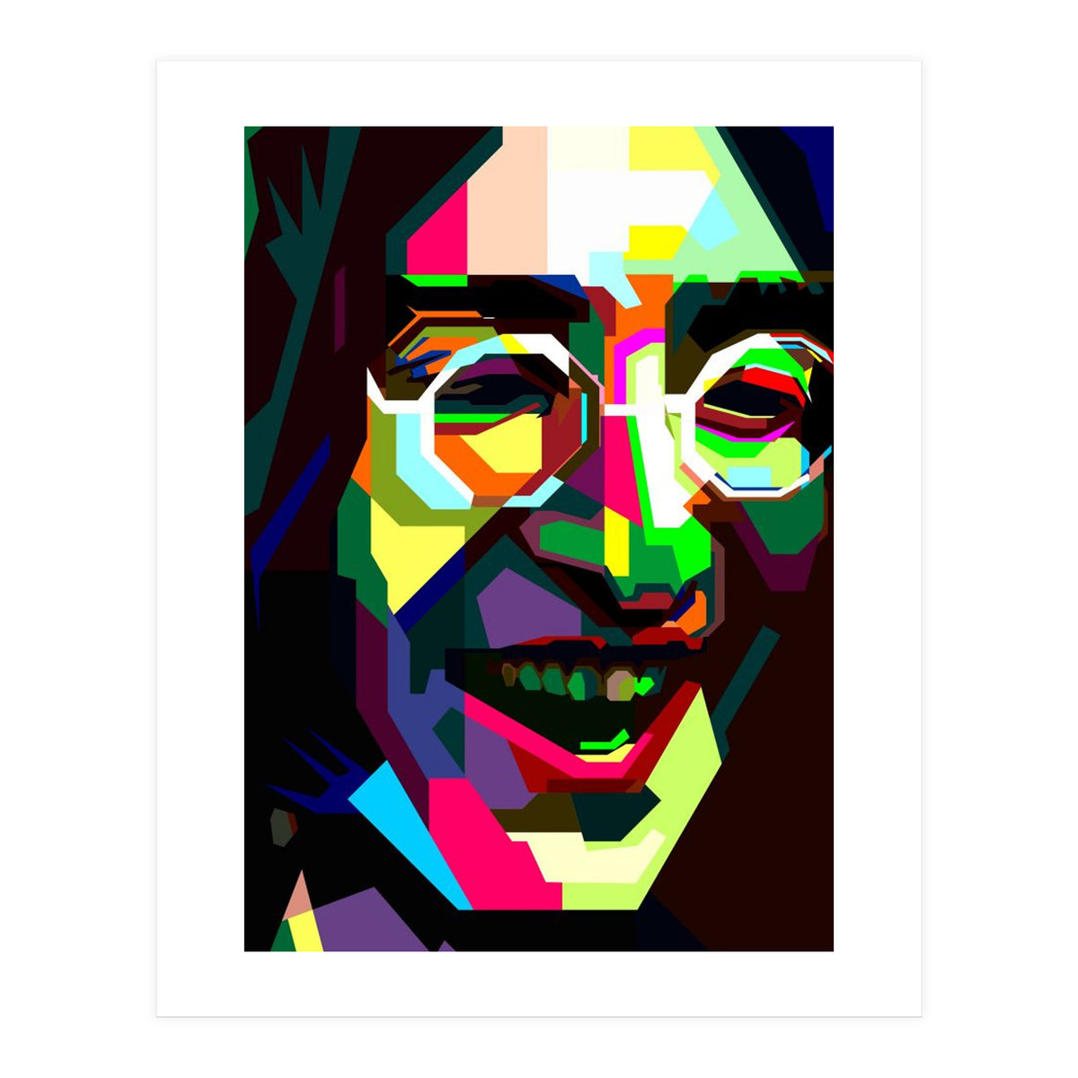 John Lennon English Rock And Roll Pop Art Wpap (Print Only)
